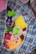 Bag containing a mixed number of toys