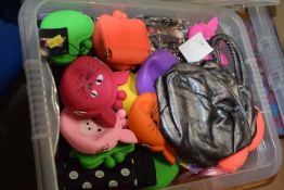 Quantity of animal and other pouches, coin purses, miniature handbags and smiley face wallets etc