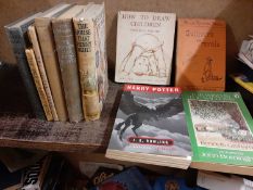 14 childrens books to include The Silver Arrow, a Ladybird Robin Hood adventure, Gullivers Travels