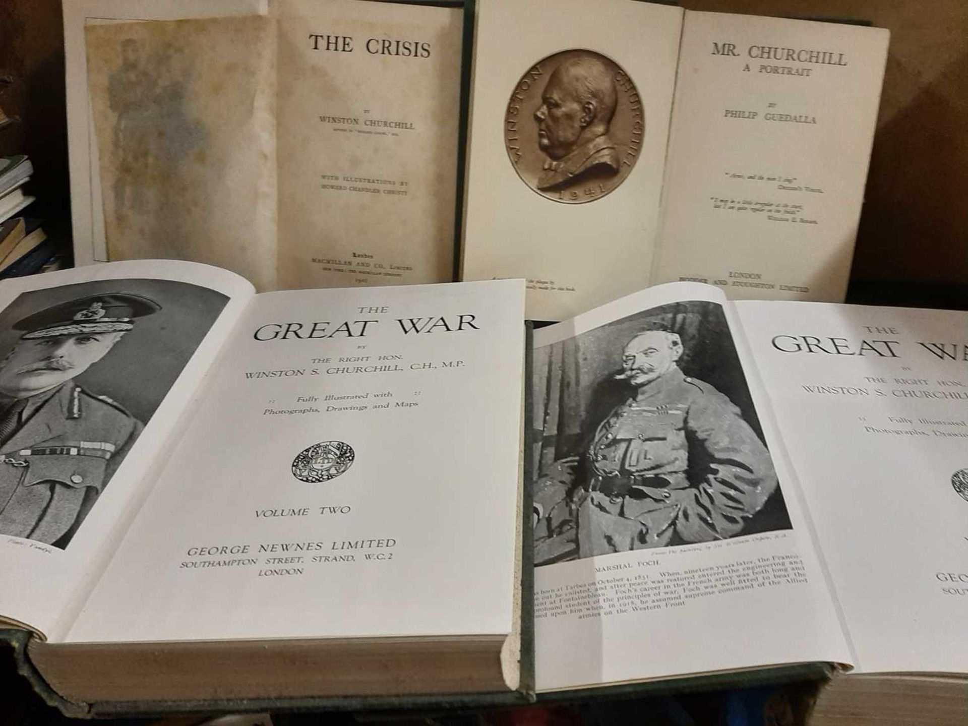 Large Winston Churchill collection of various books on his life (great collection of 48 titles) [our