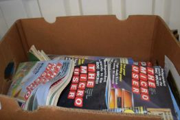 Box containing a large quantity of computer magazines and ephemera