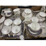 A collection of tea ware and jugs including Wedgwo