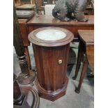 A Victorian mahogany circular pot cupboard, circa
