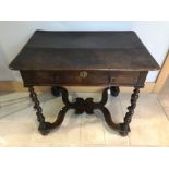 A William & Mary country oak side table, circa 169