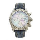 Breitling, a stainless steel Galactic chronograph wrist watch