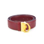 Cartier, a Bordeaux leather belt