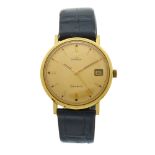Omega, a gold plated and stainless steel Geneve wrist watch, circa 1969
