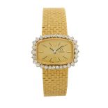 Omega, an 18ct gold diamond bracelet watch