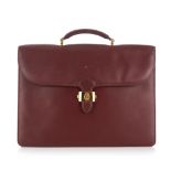 Cartier, a Bordeaux leather briefcase