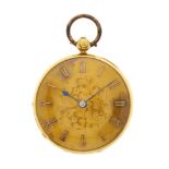 A mid 19th century 18ct gold pocket watch