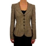 Armani Collezioni, a fitted silk jacket