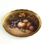 Milwyn Holloway, a fruit painted plate