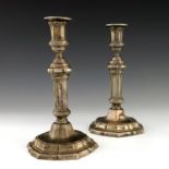 A pair of French silver candlesticks, Tetard Freres, Paris circa 1905