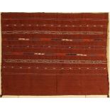 A Yomut Turkmen flat weave chuval, 108 by 83cm