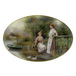 Milwyn Holloway, a scene painted plaque