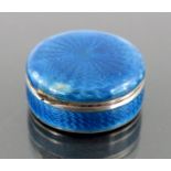 A Norwegian silver and enamelled pill box