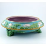 A George Jones majolica water lilies bowl and liner