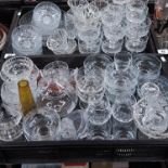 A large quantity of glassware including cut glass,