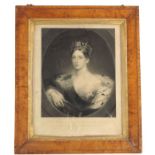 A set of three 19th Century monochrome portrait prints, Her Most Gracious Majesty the Queen after W.