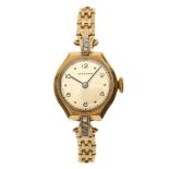 Crusader, a 9ct gold diamond bracelet watch