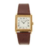 Bueche-Girod, a 1970s 9ct gold textured wrist watch