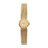 Longines, a 9ct gold bracelet watch