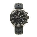 Tag Heuer, a stainless steel Formula 1 chronograph wrist watch