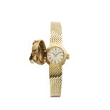 Omega, a 14ct gold bracelet watch
