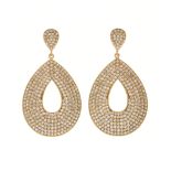 A pair of 18ct gold diamond drop earrings