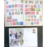 A junior comet stamp album A-Z. Junior improved stamp album A2. Hundreds of stamps. Brown envelope o