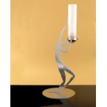 Karl Hagenauer, Dancer, an Austrian Art Deco chrome figural table lamp