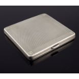 An Art Deco silver cigarette case, Charles S Green and Co., Birmingham 1935