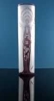 Erte, a large Sevenarts limited edition cameo glass vase