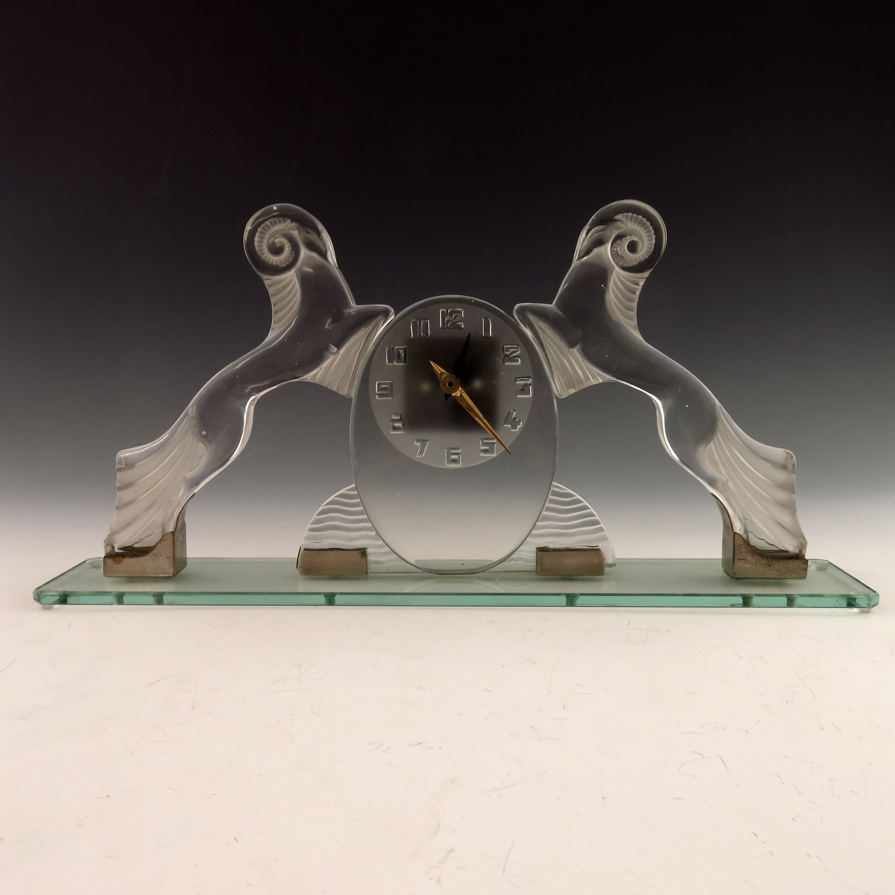 Maurice Model, an Art Deco glass timepiece