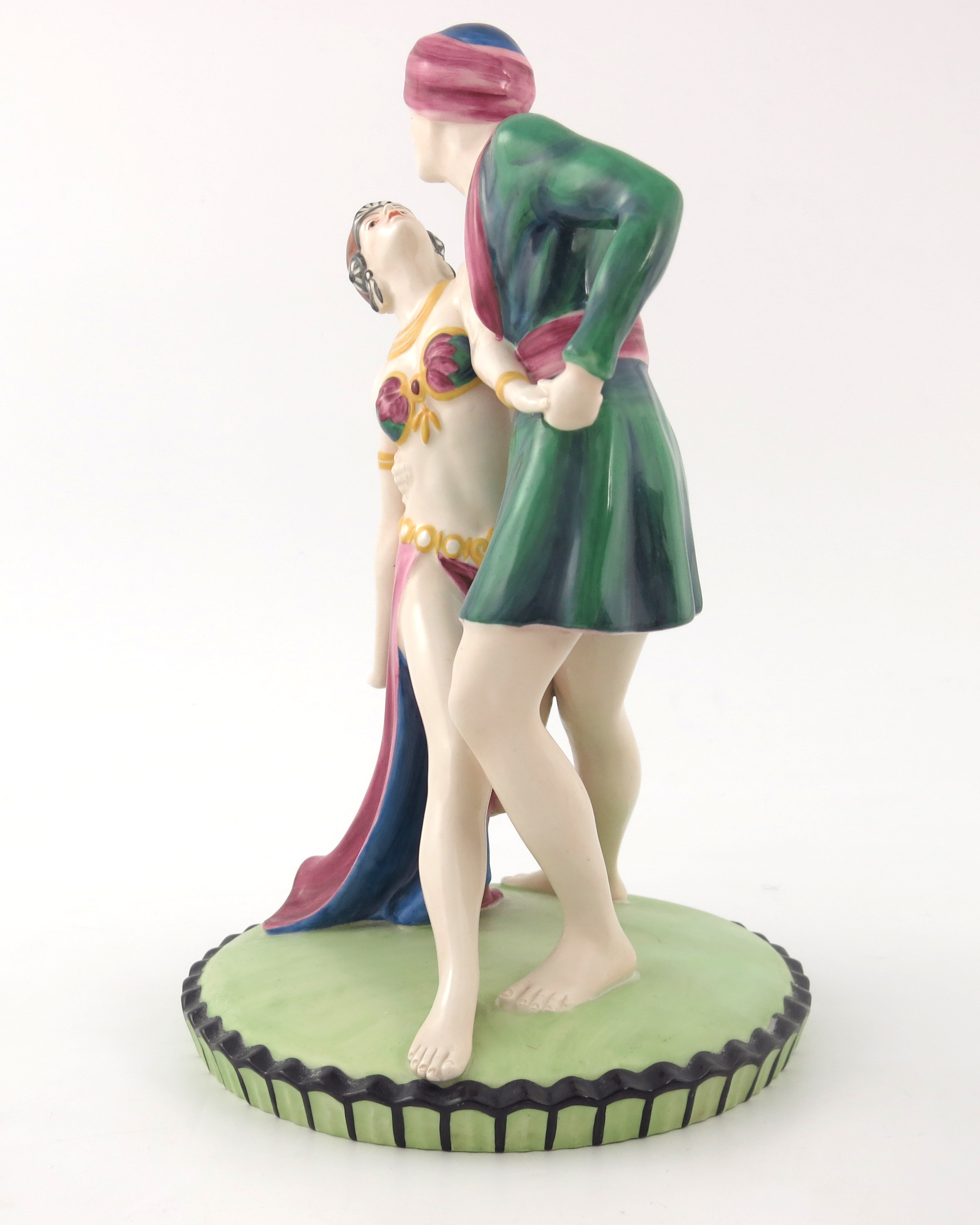 Royal Dux, an Art Deco figure group, Rudolph Valentino and Vilma Bank - Image 2 of 5