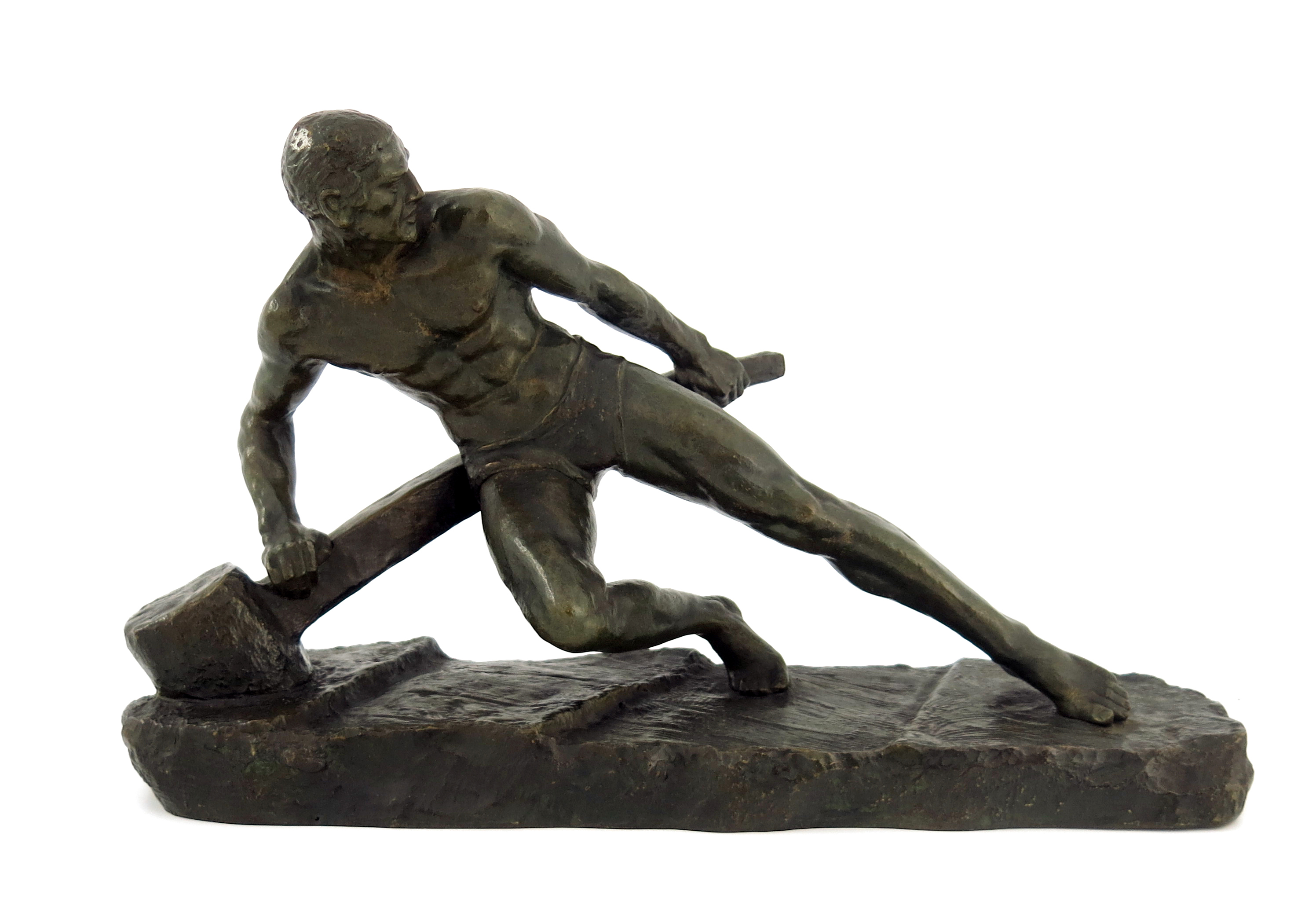 Pierre Le Faguays, Le Pilote, an Art Deco bronze figure