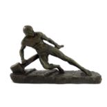 Pierre Le Faguays, Le Pilote, an Art Deco bronze figure