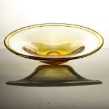 Tom Hill for James Powell and Sons, Whitefriars, an amber glass bowl