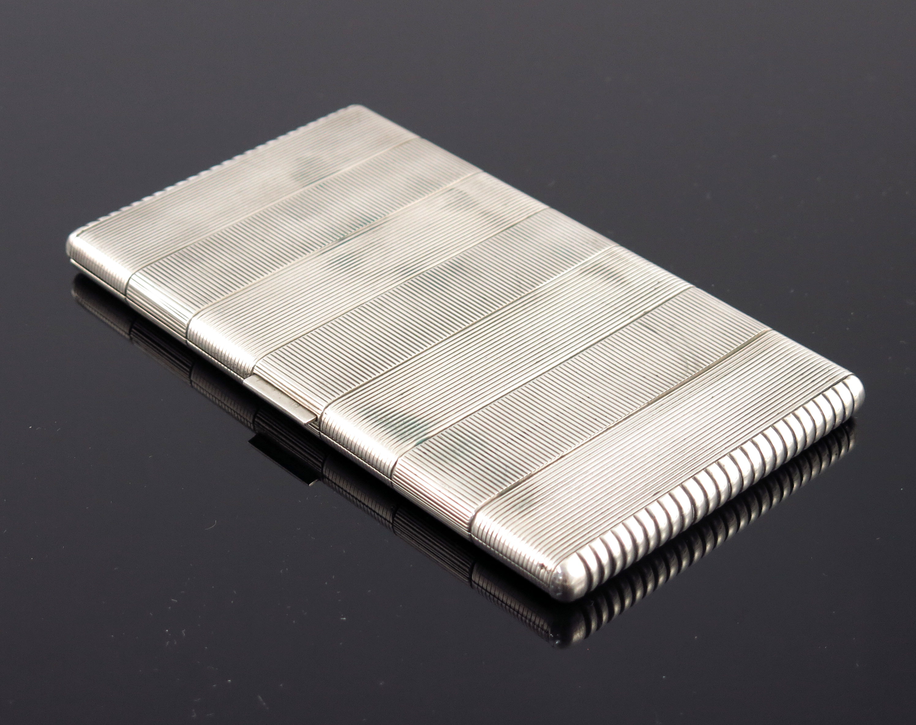 An Italian Art Deco silver cigarette case, Contini Renato, Florence circa 1935