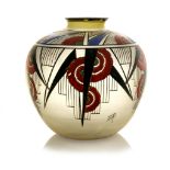 Joma, an Art Deco enamelled glass vase