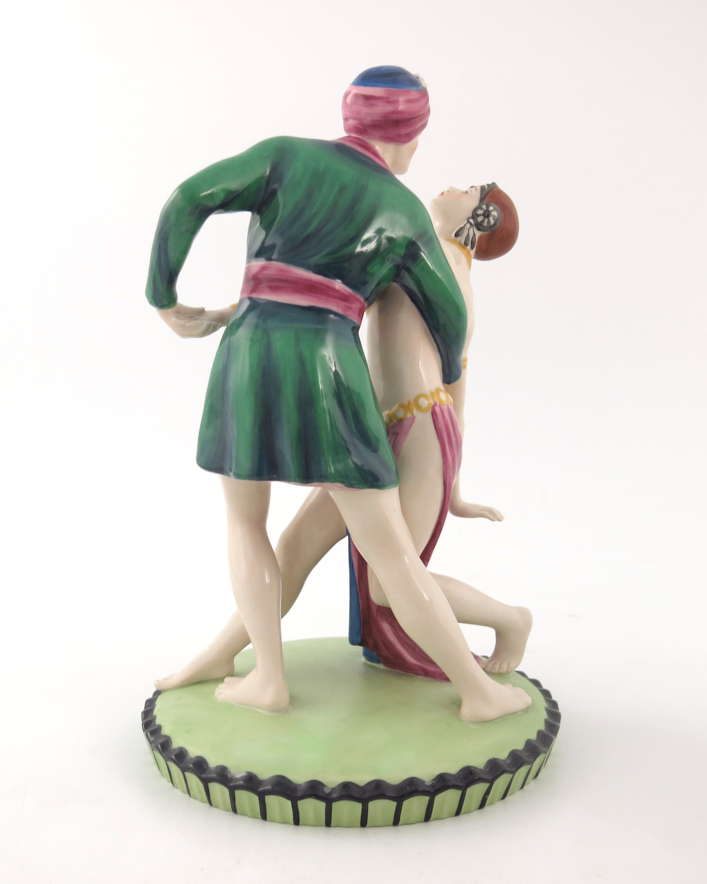 Royal Dux, an Art Deco figure group, Rudolph Valentino and Vilma Bank - Image 3 of 5