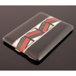 A French Art Deco enamelled cigarette case, RS A, circa 1925