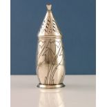 An Art Deco silver sugar caster, James Ramsey, London 1936