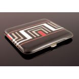 A French Art Deco enamelled cigarette case, RS A, circa 1926