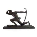 Pierre Le Faguays, Alerte, an Art Deco bronze figure