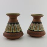 Christopher Dresser for Watcombe, a pair of Aesthetic Movement terracotta vases