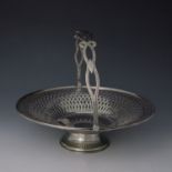 A Victorian silver reticulated basket, Sheffield 1862