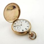 Waltham, a 14ct gold plated pocket watch