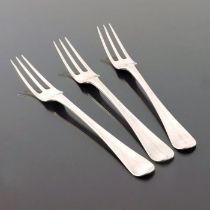 Three 19th century Dutch silver forks, Amsterdam 1896