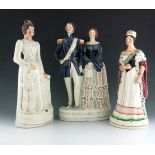 A Staffordshire figure group of the 'Princess Royal & Frederick of Prussia', circa 1857, modelled st
